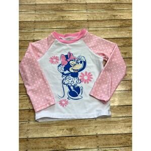 Disney Minnie Mouse Long Sleeve Rashguard Swim Top 5T